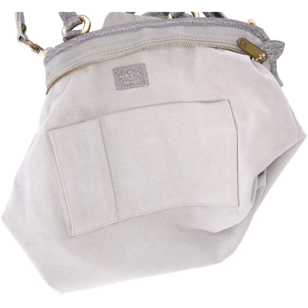 Louis Vuitton Neo Cabby MM Grey Vintage Denim Shoulder Bag